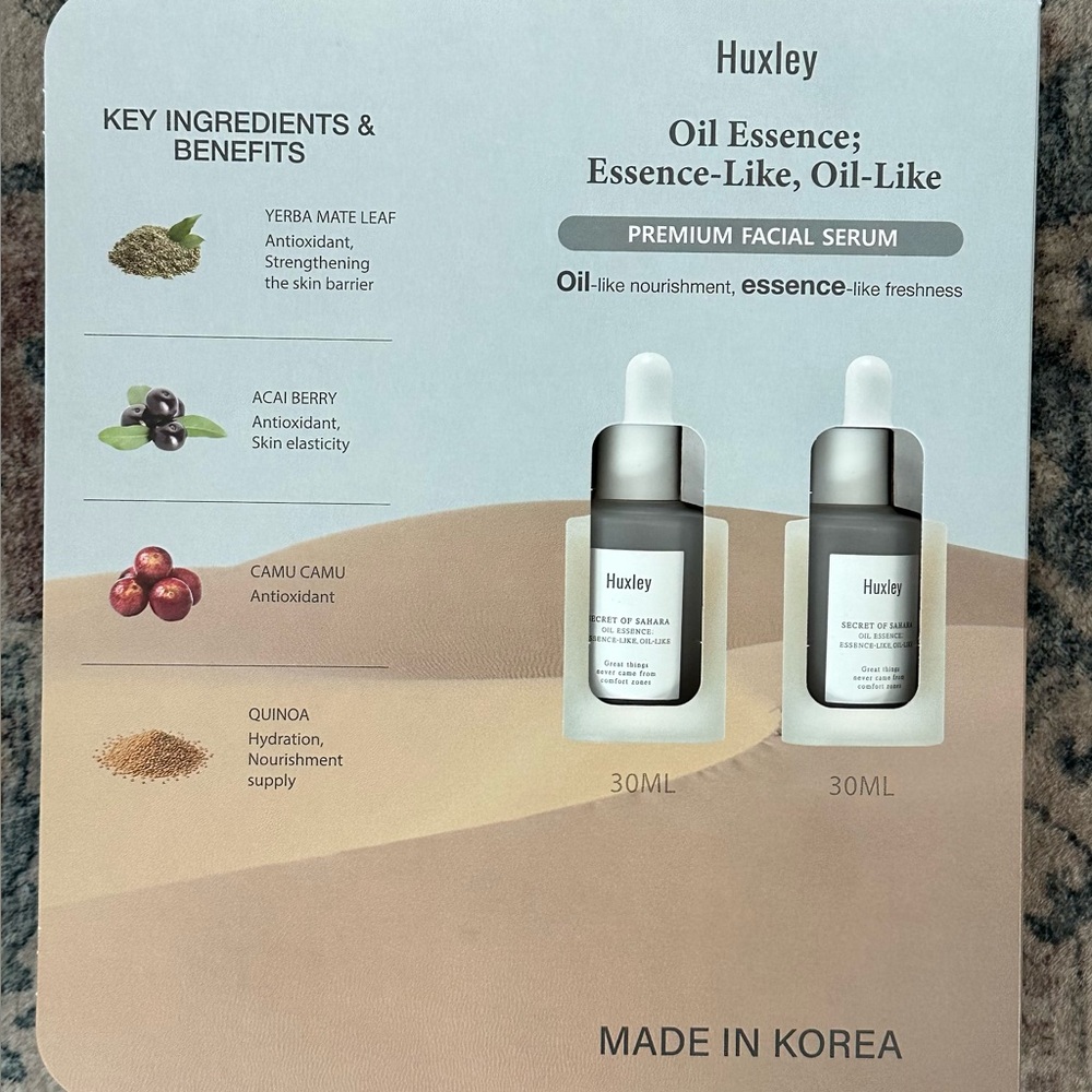 Huxley Oil Essence Set of 2 Essence-Like, Oil-Like Premium Facial Serum - 30ML